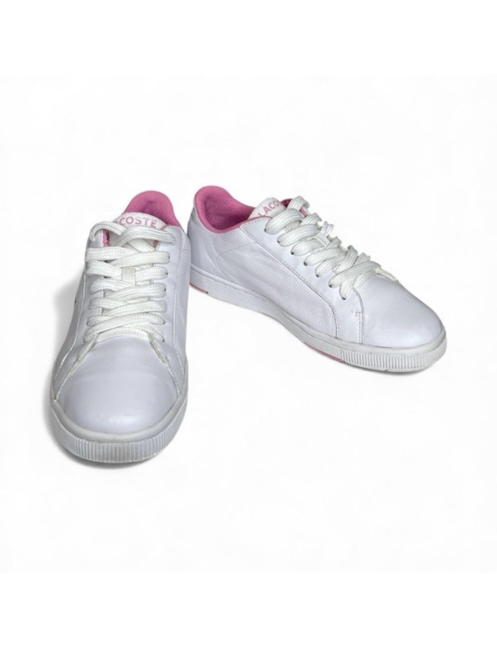Lacoste Women's Sneakers Powercourt style sneakers in White and Pink